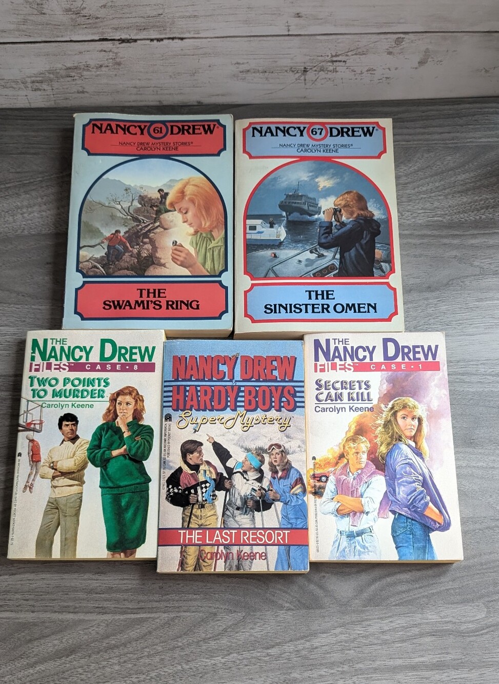 Lot of 5 Vintage Nancy Drew Files Paperback Books